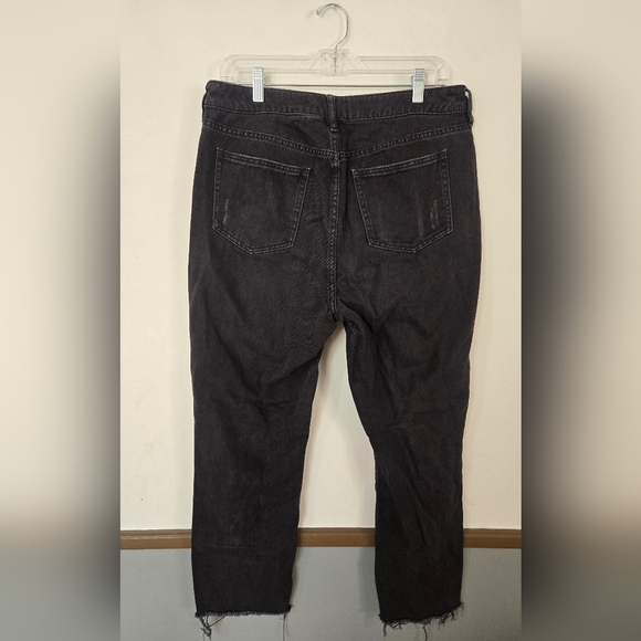 PacSun Mom Jean Distressed Raw Hem Women's size 31 Black Denim jeans - Picture 2 of 5